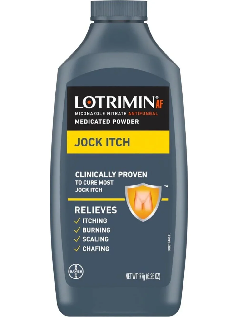 Medicated Antifungal Powder for Jock Itch Relief, Miconazole Nitrate, 6.25 oz
